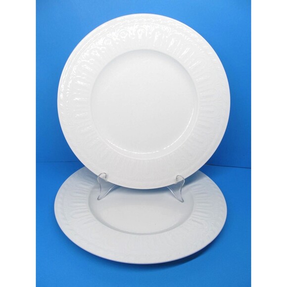Villeroy & Boch Cellini Chateau Collection (2) Dinner Plates 10 5/8" White - Picture 9 of 9